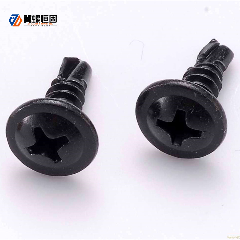 Manufactur standard Stainless Steel Wedge Anchors - Large flat round head drill screw – Ji Luo Fastener detail pictures