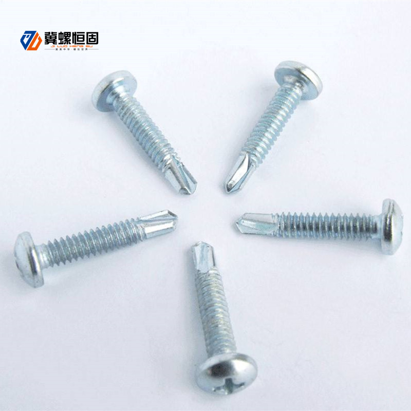 Manufactur standard Stainless Steel Wedge Anchors - Large flat round head drill screw – Ji Luo Fastener detail pictures