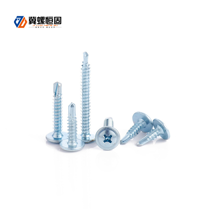 Manufactur standard Stainless Steel Wedge Anchors - Large flat round head drill screw – Ji Luo Fastener detail pictures